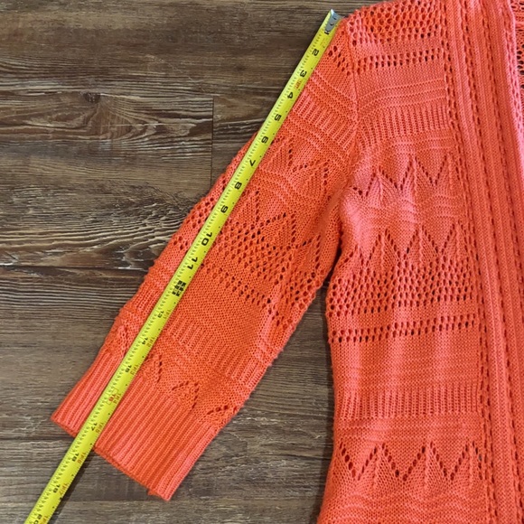 3 3 for $9!😎 Coral Crochet Cardigan by 89th & Madison - Picture 5 of 5